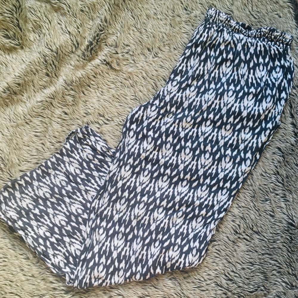 Matty M black and white palazzo wide leg cotton pants size XS extra small